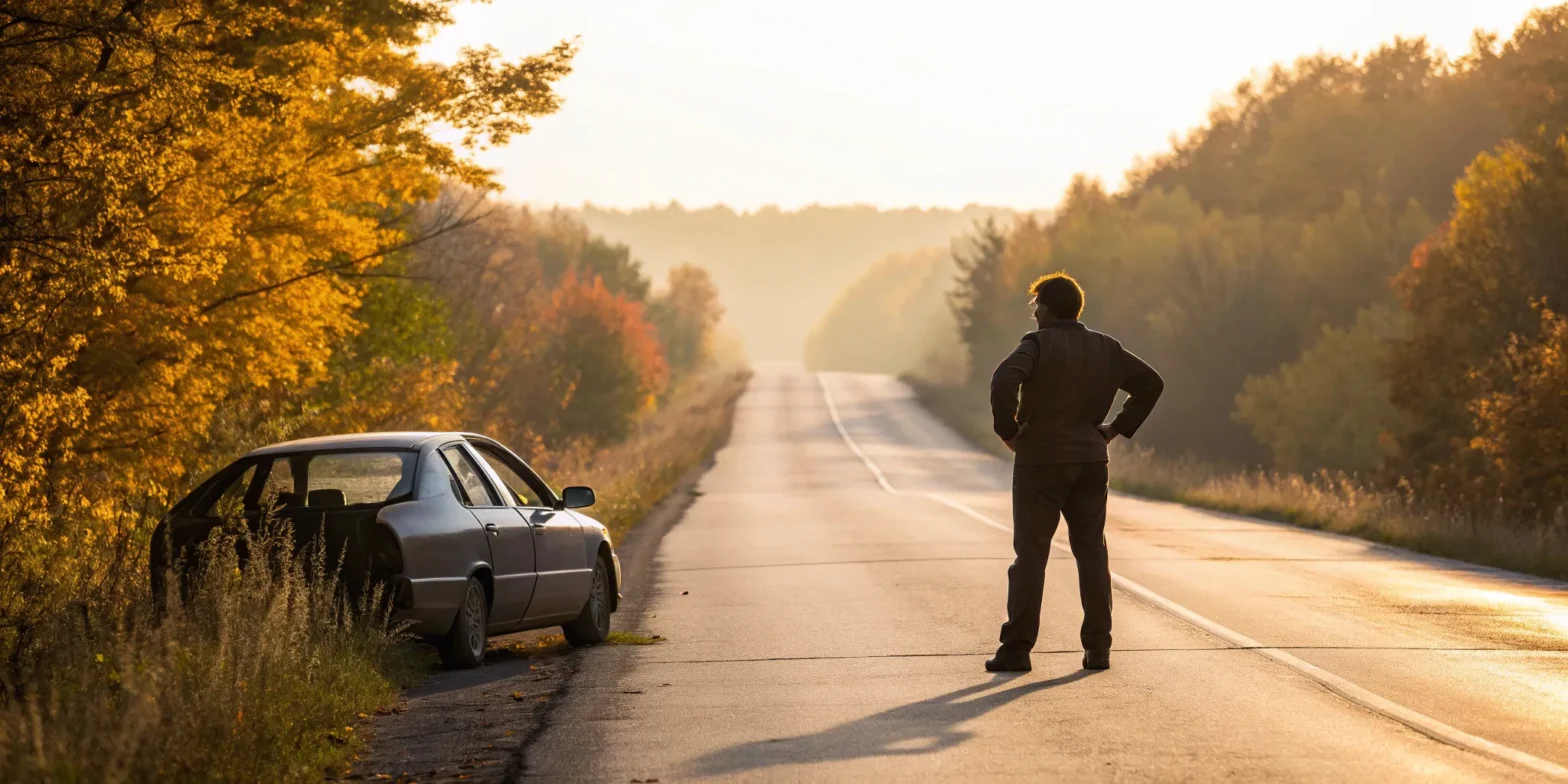 Car accident victim considers legal options after a no-insurance crash.