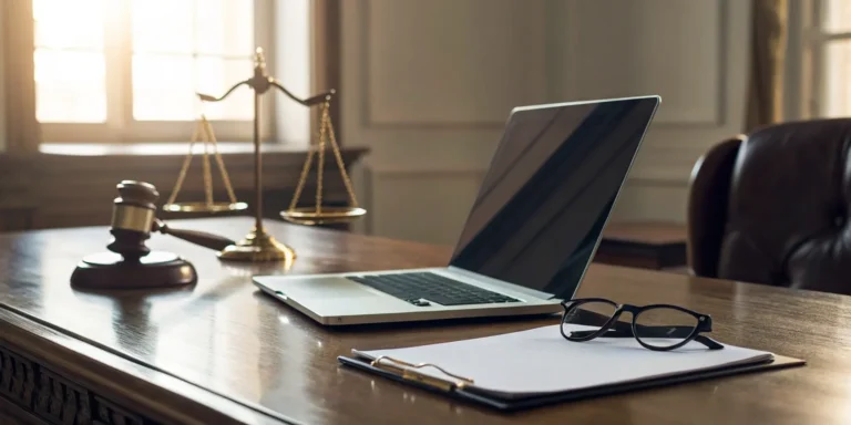Springfield, MO lawyer's desk with legal tools.