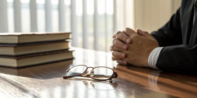 Kansas City, MO, personal injury attorney preparing for a client consultation.