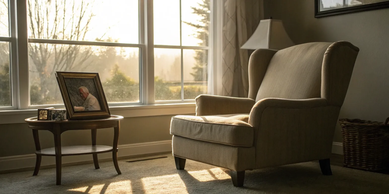 Empty armchair symbolizing loss in Springfield wrongful death claim.