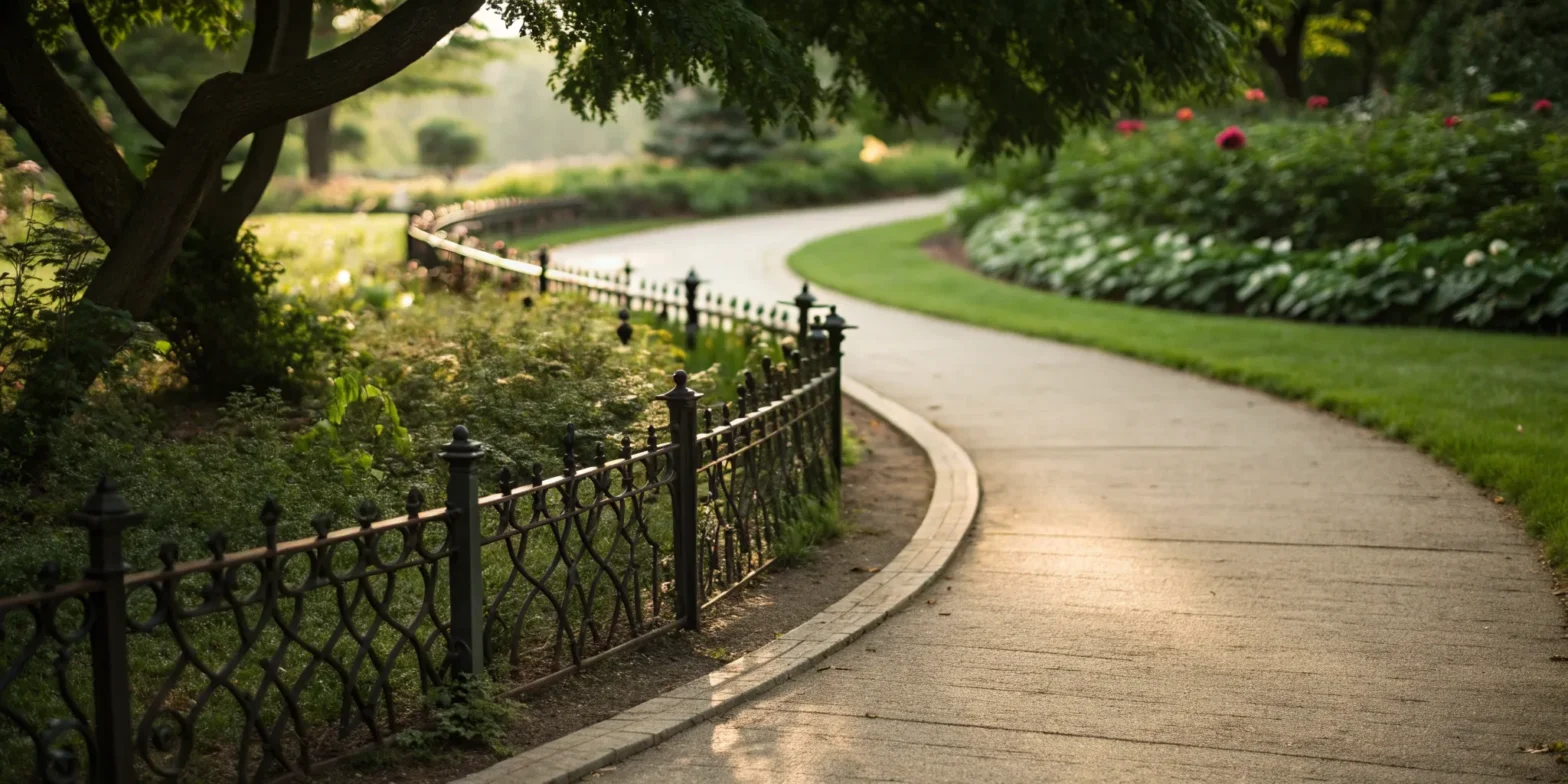 A safe garden walkway on a well-kept property, a key concept in what is premises liability.