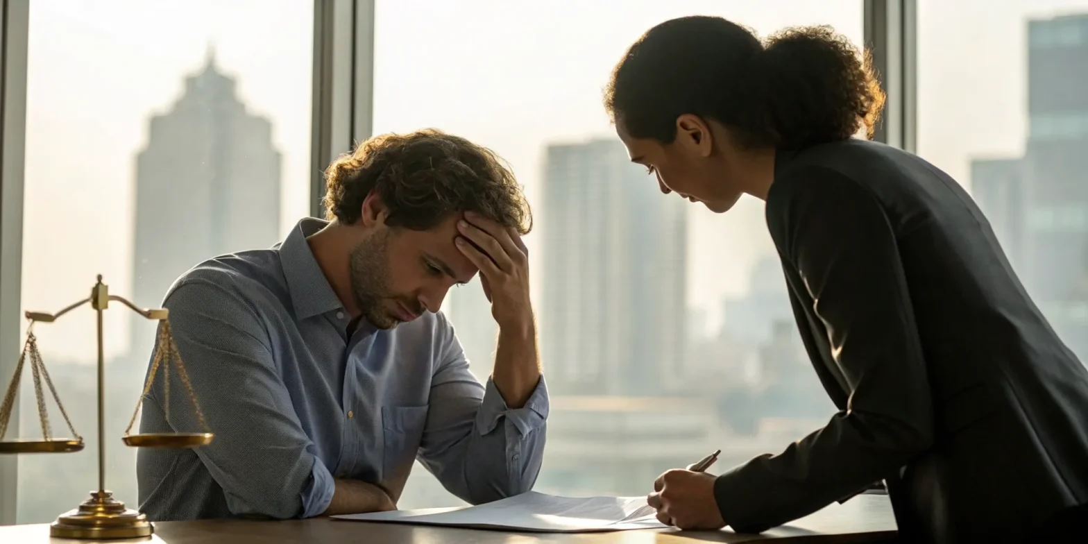 Springfield, MO truck accident attorney reviewing a claim with a client.
