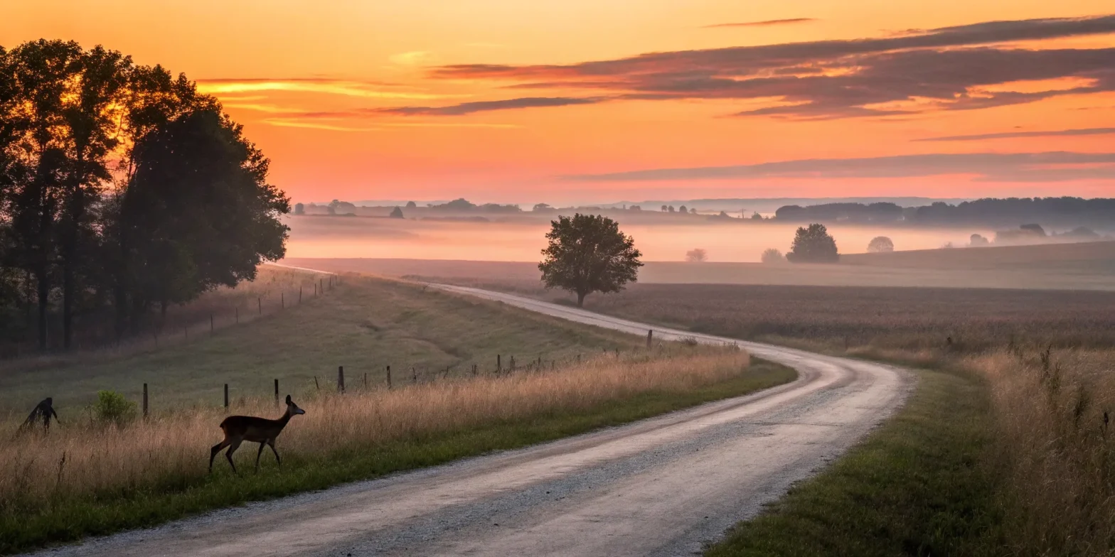 A deer on a rural Missouri road, a scenario involving the state's animal control laws.