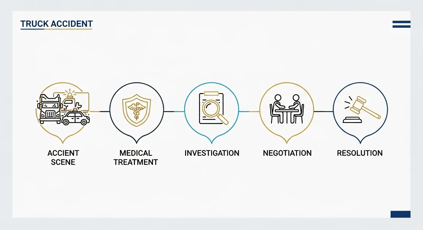 Truck accident claim timeline in Missouri from accident to settlement