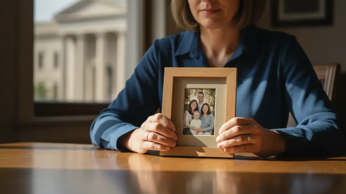 Family reviewing a photo while learning about a Missouri wrongful death claim