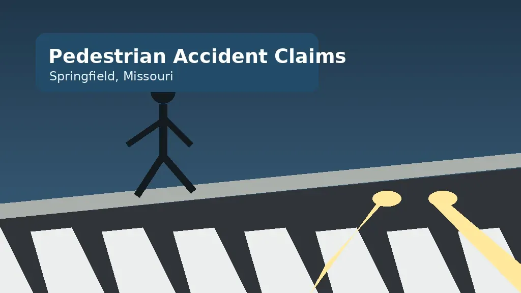 Pedestrian accident lawyer Springfield MO claim guidance near a crosswalk